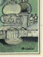 Remo Brindisi - Dipinto di Venezia, olio su tela anni '70                            