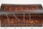 Scatola portagioie antica sorrentina in legni esotici pregiati, XIX secolo