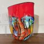 Vaso in vetro di Murano con Murrine Millefiori                            