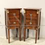 Coppia di comodini Direttorio con bronzi in stile Retour d'Egypte, Italia 1798/1805                            