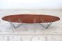 Tavolino da salotto ovale, design italiano anni '60