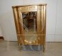 Mobiletto vintage dorato con specchio, anni '20 - '30