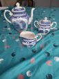 Set da caffe Petrus Regout - Royal Sphinx in ceramica decorata blu
