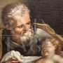 San Giuseppe col Bambino, dipinto ad olio su tela, Italia '700                            