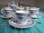 Set da caffe Petrus Regout - Royal Sphinx in ceramica decorata blu