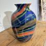 Vaso Eos 2249 di Ottavio Missoni in vetro di Murano multicolore, anni '80