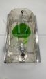 Lampada da parete applique attr. Mazzega in vetro di Murano con decoro verde                            