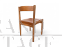 Set di 4 sedie Cassina in faggio e pelle marrone, Italia anni '70