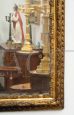 Specchiera antica Luigi XVI Napoletana in legno dorato e intagliato