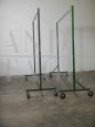 Appenderia stender vintage industriale con rotelle, anni '70 