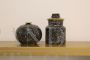Coppia di vasi Art Déco in ceramica Vicentina decorati a mano