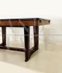 Tavolo Art Déco anni '30 in legno di palissandro e acero                            