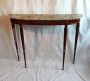 Consolle in stile antico '800 con piano in marmo e gambe a spillo                            
