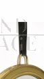 Specchio vintage rotondo anni ’50 in ottone 