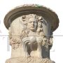 Coppia di grandi vasi da giardino in marmo bianco in stile antico
