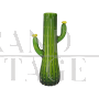 Vaso scultura a forma di cactus in vetro di Murano anni '70                            