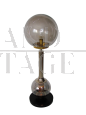 Lampada da tavolo modernista anni '70 in vetro fumé