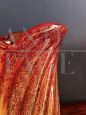 Vaso Barovier & Toso in vetro di Murano rosso e arancione, Italia anni '50