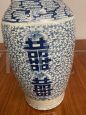 Grande vaso cinese antico di fine '800 con decori blu