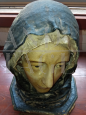 Mezzo busto di Madonna Addolorata in legno policromo, Napoli inizio '600