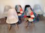 Set di 8 sedie in stile Charles Eames in vari colori
