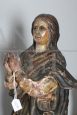 Scultura antica di Vergine in legno policromo, XVII secolo                            
