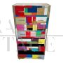 Cassettiera comò settimanale in vetro colorato