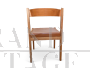 Set di 4 sedie Cassina in faggio e pelle marrone, Italia anni '70