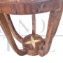 Tavolino basso rotondo da salotto in stile Art Déco con stella