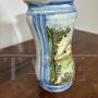 Vaso da farmacia antico in ceramica Albarello, Napoli XVIII secolo