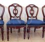 Set di 4 sedie da pranzo Vittoriane, fine XIX secolo