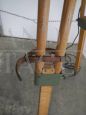 Faro puntatore navale vintage USA con treppiedi in legno