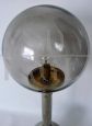 Lampada da tavolo modernista anni '70 in vetro fumé