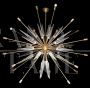 Lampadario Sputnik moderno in ottone e vetro                            