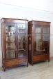 Coppia di librerie antiche in noce dell'800 restaurate                            