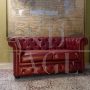 Divano Chesterfield rosso inglese                            
