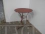 Tavolino da giardino in ferro rosso anni '40                            