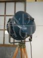 Faro puntatore navale vintage USA con treppiedi in legno