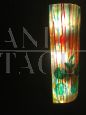Rara coppia di applique Cenedese in vetro Murano multicolore