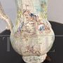Caffettiera o versatoio antico in ceramica di Albisola dipinta, XVIII secolo