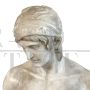 Scultura di eroe greco in marmo bianco, Italia XX secolo                            