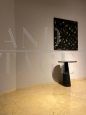 Tavolino in Marmo Nero Marquina stile Angelo Mangiarotti
