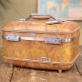 Valigetta beauty case vintage American Tourister marrone anni '60                            