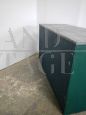 Cassettiera industriale da tipografia in pittura verde, 1950