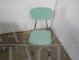 Banco scolastico vintage in formica verde con sedia, anni '70