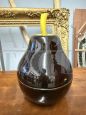 Contenitore vintage in ceramica gialla a forma di pera, anni '70                            