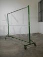 Appenderia stender vintage industriale con rotelle, anni '70 