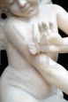Scultura antica Napoleone III in alabastro raffigurante cherubino alato                            
