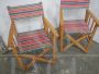 Coppia di sedie vintage pieghevoli da giardino, anni '70