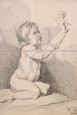 Edmé Bouchardon - Incisione antica su rame con bambini del XVIII secolo